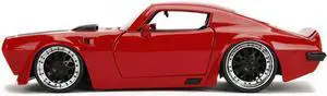 1972 Pontiac Firebird Red With Black Hood Stripe "Bigtime Muscle" Series 1/24 Diecast Model Car By Jada