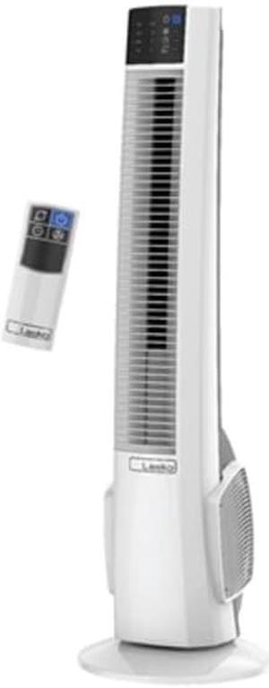 Lasko Oscillating Tower Fan with Remote Control - Tower Fan for Bedroom & Office, 4 Quiet Speeds, 38" White, T38400