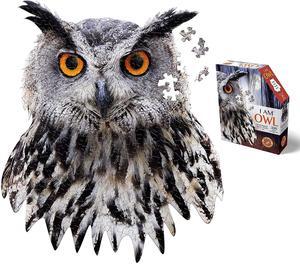 I AM Owl 300 Piece Animal Head-Shaped Jigsaw Puzzle