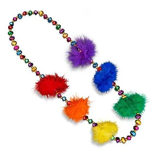 blinkee Rainbow Feather Beaded Necklace by blinkee Rainbow Feather Beaded Necklace by