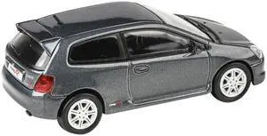 2001 Honda Civic Type R EP3 Cosmic Gray Metallic 1/64 Diecast Model Car by Paragon Models