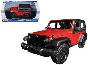 2014 Jeep Wrangler Willys Red 1/18 Diecast Model Car by Maisto