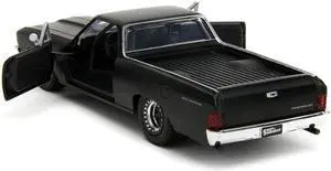 1967 Chevrolet El Camino Matt Black "Fast & Furious" Series 1/32 Diecast Model Car by Jada