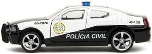 2006 Dodge Charger Police Black and White "Policia Civil" "Fast & Furious" Series 1/32 Diecast Model Car by Jada
