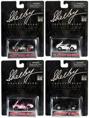 "Carroll Shelby 50th Anniversary" 4 piece Set 2022 Release Q 1/64 Diecast Model Cars by Shelby Collectibles
