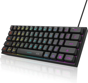 MageGee Mini 60% Gaming Keyboard, RGB Backlit 61 Key Ultra-Compact Keyboard, TS91 Ergonomic Waterproof Mechanical Feeling Office Computer Keyboard for PC, MAC, PS4, Xbox ONE Gamer(Black) MageGee Mini 60% Gaming Keyboard, RGB Backlit 61 Key Ultra-Compact Keyboard, TS91 Ergonomic Waterproof Mechanical Feeling Office Computer Keyboard for PC, MAC, PS4, Xbox ONE Gamer(Black)