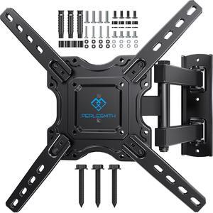 PERLESMITH UL Listed Full Motion TV Wall Mount for Most 26-60 inch Flat Curved OLED 4K TVs up to 77lbs, Wall Mount TV Bracket with Swivel & Extension Arm, Tilt, Leveling, Max VESA 400x400mm, PSMFK12