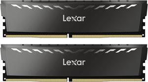 Lexar Thor DDR4 RAM 32gB Kit (16gB x 2) 3200 MHz, DRAM 288-Pin UDIMM Desktop Memory, XMP 20 High Performance computer Memory, cL16-18-18-38, 135V (LD4BU016g-R3200gDXg)