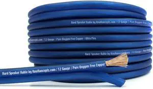 Kord Speaker Cable 12 Gauge Oxygen Free Copper Speaker Wire -100 Feet Blue Kord Speaker Cable 12 Gauge Oxygen Free Copper Speaker Wire -100 Feet Blue