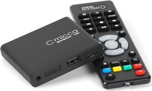 Micca Speck 4K Ultra-HD Digital Media Player for USB Drives and MicroSD Cards, Digital Signage, H.265/HEVC H.264/AVC MP4 MKV Videos MP3 Music JPG Photos, 4K HDMI, Analog AV, Auto Play and Resume