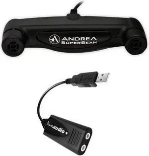 Andrea Communications C1-1021450-100 USB-SA External Digital USB Sound Card with Array2S Microphone Bundle Andrea Communications C1-1021450-100 USB-SA External Digital USB Sound Card with Array2S Microphone Bundle