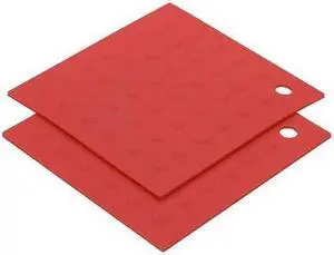 Set of 2 Silicone Pot Holders, Red Set of 2 Silicone Pot Holders, Red