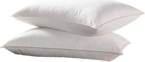 Luxurious Two 2 Goose Down Pillow  500 Thread Count 100 Egyptian Cotton Cover Medium Firm StandardQueen Size Set of 2