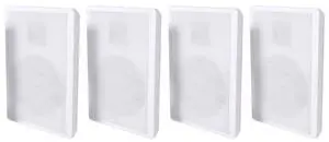 RockSlim White 5.25" Home Audio Wall-Mount Speakers, 4-Pack | 240W Peak, 80W RMS, Slim 1.38" Design, Easy Wall Mount, 0.5" Mylar Tweeters, White Finish RockSlim White 5.25" Home Audio Wall-Mount Speakers, 4-Pack | 240W Peak, 80W RMS, Slim 1.38" Design, Easy Wall Mount, 0.5" Mylar Tweeters, White Finish