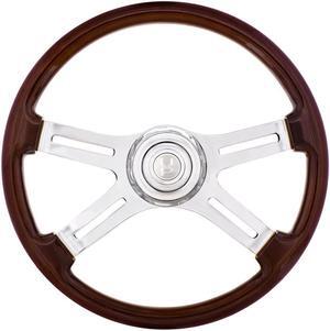 United Pacific 88130 Steering Wheel, 18" 4 Spoke, with Hub, Freightliner 1989-Ju
