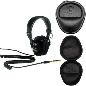 MDR7506 Professional Large Diaphragm Headphone Bundle with CASE - Black | Hard Shell (Medium), MDR-7506 Stereo Headphones, 40mm Driver Unit Technology, Wide Frequency Response, 10Hz to 20 kHz MDR7506 Professional Large Diaphragm Headphone Bundle with CASE - Black | Hard Shell (Medium), MDR-7506 Stereo Headphones, 40mm Driver Unit Technology, Wide Frequency Response, 10Hz to 20 kHz