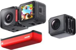 Insta360 ONE RS Twin Edition - Waterproof 4K 60fps Action Camera & 5.7K 360 Camera with Interchangeable Lenses, Stabilization, 48MP Photo, Active HDR, AI Editing