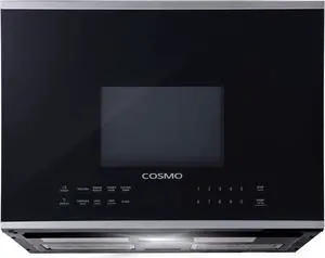 COSMO COS-2413ORM1SS Over the Range Microwave Oven with Vent Fan, 1.34 cu. ft. Capacity, 1000W, 24 inch, Black / Stainless Steel