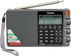 PL880 Portable Digital PLL Dual Conversion AM/FM, Longwave & Shortwave Radio with SSB (Single Side Band) Reception, Color Silver PL880 Portable Digital PLL Dual Conversion AM/FM, Longwave & Shortwave Radio with SSB (Single Side Band) Reception, Color Silver