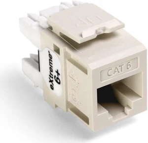 eXtreme Cat 6 QuickPort Jack, 61110-RT6, 1-Pack, Light Almond | Designed with all QuickPort compatible products. eXtreme Cat 6 QuickPort Jack, 61110-RT6, 1-Pack, Light Almond | Designed with all QuickPort compatible products.