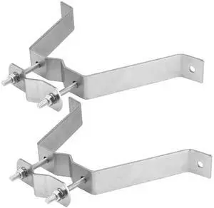 4 Heavy-Duty Wall Mount Pair for TV Antenna Mast with (2) Brackets & Lag Bolts 4 Heavy-Duty Wall Mount Pair for TV Antenna Mast with (2) Brackets & Lag Bolts