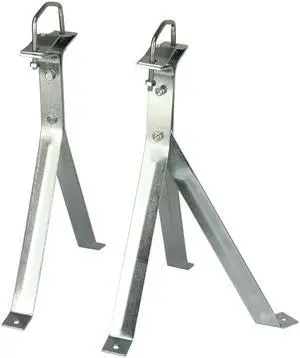 12 Heavy-Duty Wall Mount Pair for TV Antenna Mast with (2) Brackets with Lag Bolts 12 Heavy-Duty Wall Mount Pair for TV Antenna Mast with (2) Brackets with Lag Bolts