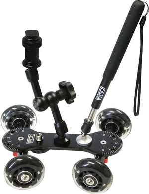 SK-22 Professional Skater Dolly - Rolling Slider for DLSR Cameras & Camcorders Ideal for Low-Level Shooting & Panning 25 Lbs Capacity Smooth Rubber Wheels 7 Mounting Points & Extendable Handle SK-22 Professional Skater Dolly - Rolling Slider for DLSR Cameras & Camcorders Ideal for Low-Level Shooting & Panning 25 Lbs Capacity Smooth Rubber Wheels 7 Mounting Points & Extendable Handle