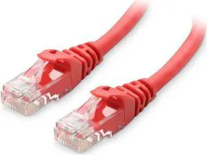 KEHIPI 10Gbps Snagless Short Cat 6 Ethernet Cable - 3ft, Cat 6 Cable, Cat6 Cord, Ethernet Cord, Red
