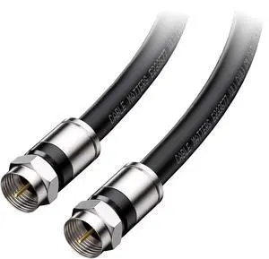 Cable Matters RG6 Cable CL2 in-Wall Rated (CM) Quad Shielded Coaxial Cable 100 ft  RG6 Coax Cable Cord for TV  Digital Router  Satellite Receiver and More  in Black