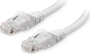 KEHIPI 10Gbps Snagless Short Cat 6 Ethernet Cable - 3ft, Cat 6 Cable, Cat6 Cord, Ethernet Cord, White