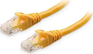 KEHIPI 10Gbps Snagless Short Cat 6 Ethernet Cable - 3ft, Cat 6 Cable, Cat6 Cord, Ethernet Cord, Yellow