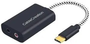 Type C External Sound Card with 3.5 mm Audio Jack, USB-C Microphone Headphone Adapter Compatible with MacBook Pro, iMac, iPad Pro 2020, iPhone 16/15, Galaxy S24/ S23/ S22/ S21+