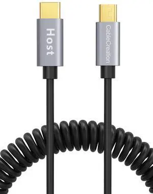 Coiled Micro USB to USB C Cable 4FT, USBC to MicroUSB OTG 480Mbps Cord for Wall Chargers, MacBook Pro Air Galaxy S22 S21 Pixel 5/4/3 & More, 1.2M Black