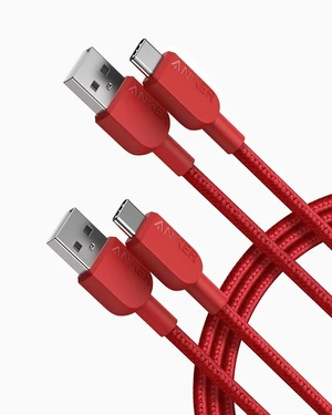 USB A to USB C Cable, Charger Cord (2-Pack, 6 ft, Red) | For iPhone 17 Series, Samsung Galaxy Note10 / S10+ / S10, LG V30, and More USB A to USB C Cable, Charger Cord (2-Pack, 6 ft, Red) | For iPhone 17 Series, Samsung Galaxy Note10 / S10+ / S10, LG V30, and More