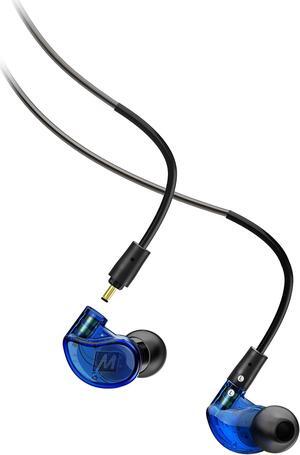 MEE audio M6 PRO In Ear Monitor Headphones for Musicians  2nd Gen Model With Upgraded Sound  Memory Wire Earhooks & Replaceable Cables  Noise Isolating Professional Earbuds  2 Cords Included (Blue)