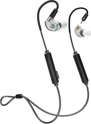 MEE audio M6 PRO Musicians' in-Ear Monitors Wired + Wireless Combo Pack: Includes Stereo Audio Cable and Bluetooth Audio Adapter (Clear) (CMB-M6PROBT-CL)
