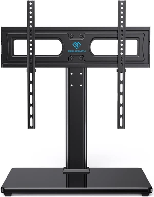 Perlegear Universal Tabletop TV Stand for 32-65 inch TVs 88 lbs capacity, Height adjustable, Tempered glass base, Cable management, Max VESA 400x400mm Perlegear Universal Tabletop TV Stand for 32-65 inch TVs 88 lbs capacity, Height adjustable, Tempered glass base, Cable management, Max VESA 400x400mm