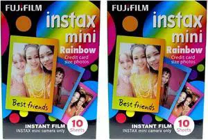 Instax Mini Instant Rainbow Film, 10 Sheets, 2 Value Set Instax Mini Instant Rainbow Film, 10 Sheets, 2 Value Set
