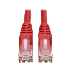 Eaton Tripp Lite Cat6 Gigabit Snagless Molded Patch Cable (RJ45 M/M) - Red, 7-ft.(N201-007-RD)