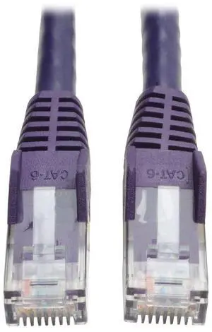Tripp Lite Cat6 Gigabit Snagless Molded Patch Cable (RJ45 M/M) - Purple, 10-ft.(N201-010-PU)