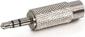 C2G 40637 3.5mm Stereo Male to RCA Mono Female Audio Adapter  TAA Compliant  Silver Metallic Silver  1 Count (Pack of 1) C2G 40637 3.5mm Stereo Male to RCA Mono Female Audio Adapter  TAA Compliant  Silver Metallic Silver  1 Count (Pack of 1)