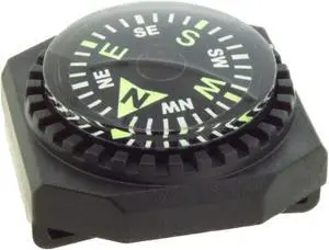 Slip-On Wrist Compass - Easy-to-Read Compass for Watch Band or Paracord Survival Bracelet Slip-On Wrist Compass - Easy-to-Read Compass for Watch Band or Paracord Survival Bracelet