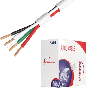 250FT 18/4 Speaker Wire CL2 Rated Indoor Low Voltage Copper Clad Aluminum (CCA) 18 Gauge 4 Conductors Cable with Easy Pull Box Perfect for in-Wall Installation 250FT 18/4 Speaker Wire CL2 Rated Indoor Low Voltage Copper Clad Aluminum (CCA) 18 Gauge 4 Conductors Cable with Easy Pull Box Perfect for in-Wall Installation