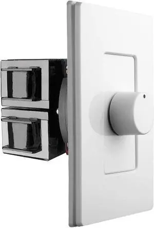 OSD 100W Sleek  Modern  Minimalist Design in Wall Volume Control  Rotary Knob White Impedance Matching SLK100