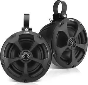 Pyle 2-Way Dual Waterproof Off-Road Speakers - 5.25 Inch 1000W Marine Grade Wake Tower Speakers System  Full Range Outdoor Audio Stereo Speaker for ATV  UTV  Quad  Jeep  Boat - Pyle PLUTV51BK Black