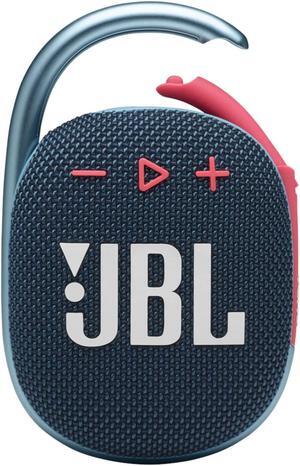 JBL Clip 4  Blue/Coral - Portable Bluetooth 5.1 Speaker - Up to 10 Hours of Play - Waterproof & Dust Resistant - Includes Noise & Echo-Canceling Speakerphone