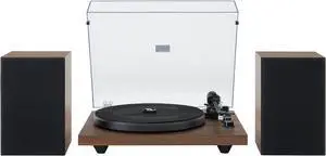 C62C-WA Record Player with Speakers, Walnut | 2-Speed Turntable, ATN3600L Audio-Technica Cartridge, Standard 1/2" Mount, Bluetooth In, Matching External Speakers C62C-WA Record Player with Speakers, Walnut | 2-Speed Turntable, ATN3600L Audio-Technica Cartridge, Standard 1/2" Mount, Bluetooth In, Matching External Speakers