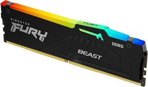 Kingston Fury Beast RGB 8GB 6000MT/s DDR5 CL30 Desktop Memory | AMD Expo | Plug N Play | Single Module | KF560C30BBEA-8