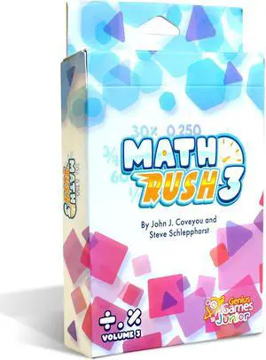Math Rush 3: Fractions  Decimals & Percentages - A Cooperative Time-Based Math Flash Card Game for Kids  Students  and Families | Fun & Engaging STEM Game for Math Class or Family Game Night