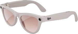 Ray-Ban | Meta Smart Glasses  Skyler  Shiny Chalky Grey / Cinnamon Pink  Regular